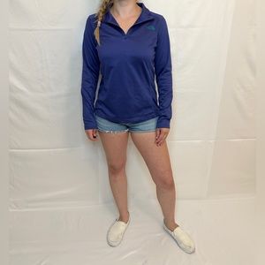 The North Face Tech Glacier 1/4-Zip Pullover Tech Fleece shirt - Purple - S